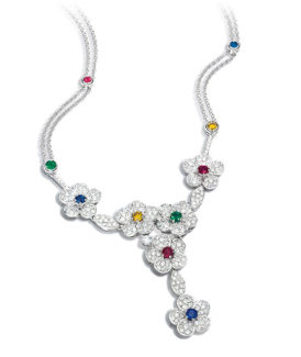 Multi-Colored Precious Blossom Necklace
