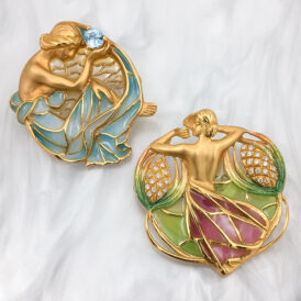 Water Nymph Circle Brooch/Pendant