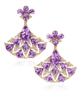 Amethyst Fan Earrings