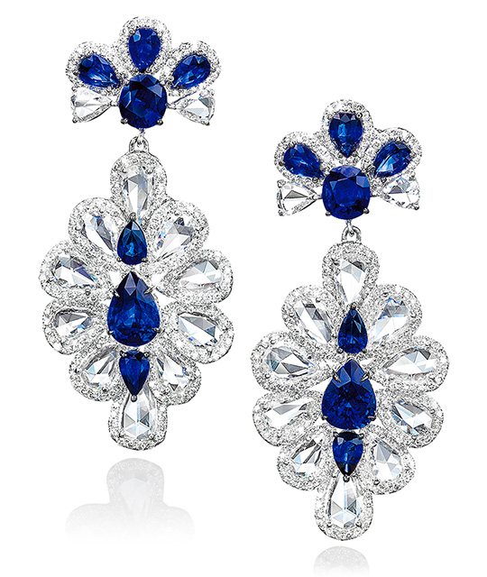 Rose-Cut Sapphire and Diamond Drop | CELLINI | CELLINI JEWELERS