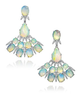 Fan Opal Earrings