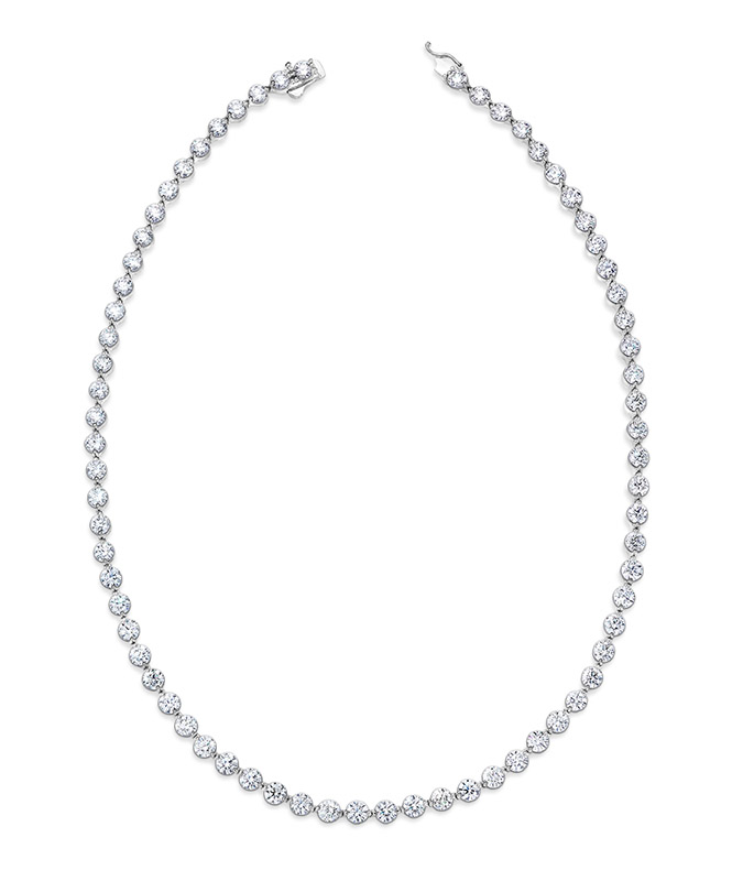 Uniform Shared-Prong Diamond Riviere Necklace | CELLINI | CELLINI JEWELERS