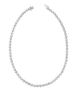 Uniform Shared-Prong Diamond Riviere Necklace
