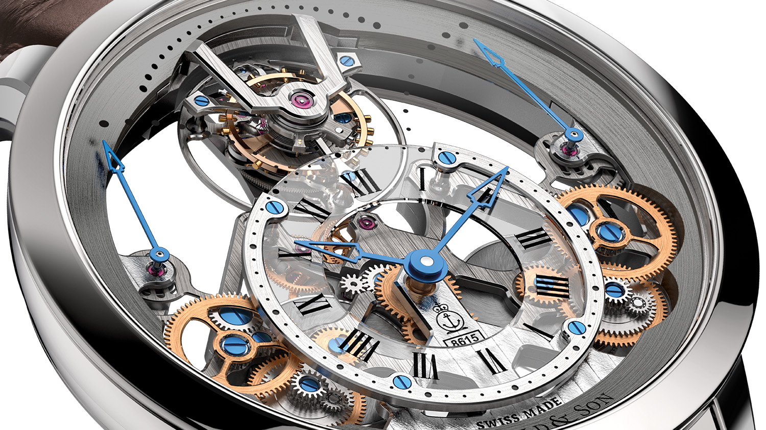 Time Pyramid Tourbillon face up at angle