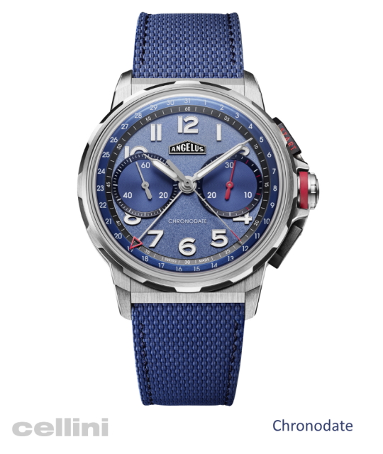Angelus - Chronodate titanium blue