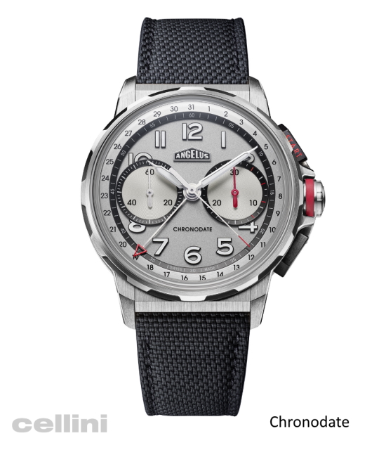 Angelus Chronodate Titanium White Dial