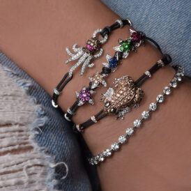Brown Diamond Frog Bracelet