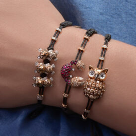 Ruby and Brown Diamond Crab Bracelet