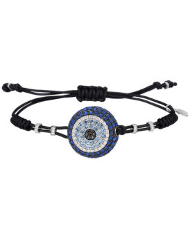 Large Blue Sapphire Evil Eye Bracelet