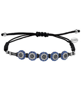 5 Blue Sapphire Evil Eyes Bracelet