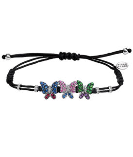 Multi-Color Triple Butterfly Bracelet