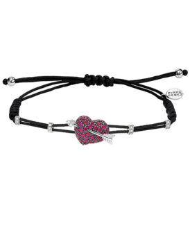 Ruby Heart and Arrow Bracelet