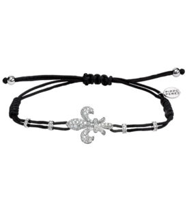 White Diamond Fleur-de-Lis Bracelet