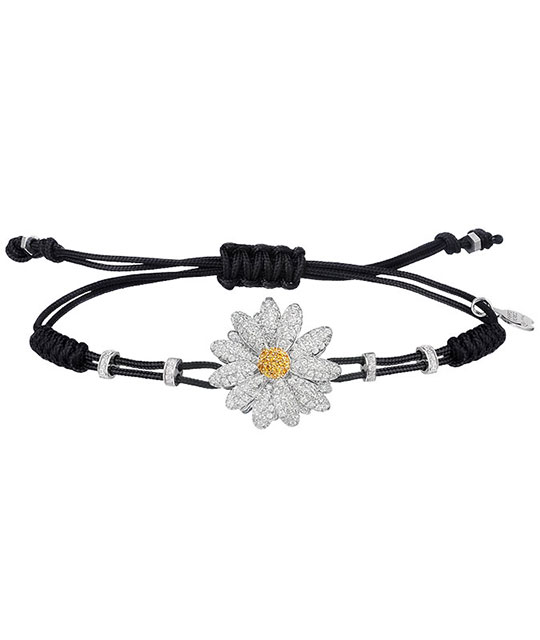 White Diamond Daisy Bracelet