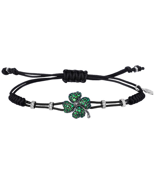 Tsavorite Four Leaf Clover Bracelet