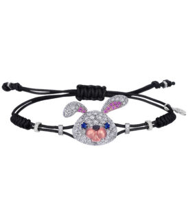 Gray Diamond Rabbit Bracelet