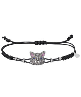 Gray Diamond Cat Bracelet