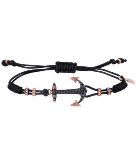 Black Diamond Anchor Bracelet