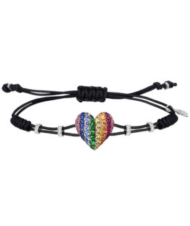 Rainbow Heart Bracelet