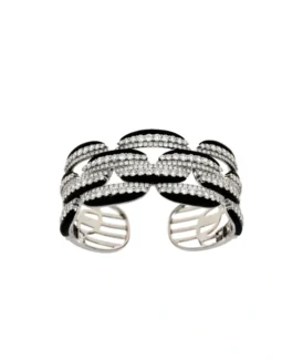 Damaso Wide Black Ceramic Diamond Bracelet