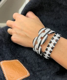 Damaso Black Ceramic and Diamond Bracelet