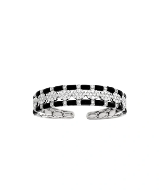 Damaso Black Ceramic and Diamond Bracelet