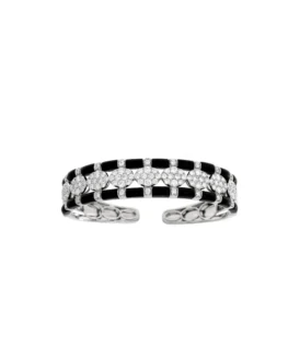 Damaso Black Ceramic and Diamond Bracelet