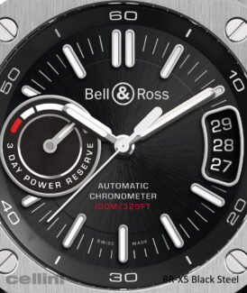 Bell & Ross BR-X5 Black Steel rubber-5strap watch