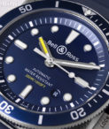 bell & ross br03-92 diver blue watch face