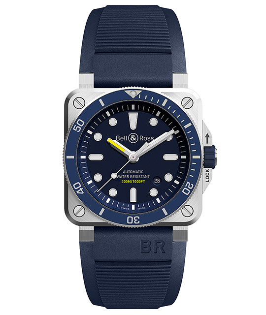 bell & ross br03-92 diver blue watch