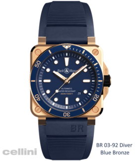 BR0392 Diver Blue Bronze