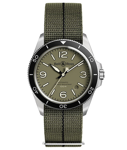 Bell & Ross BR V2-92 Military Green Luxury Men's Watch