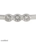 White Gold Stackable Bangle With Bezel-Set Diamonds Bangle