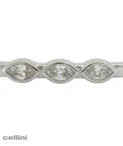 White Gold Stackable Bangle With Bezel-Set Diamonds Bangle