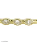 Yellow Gold Stackable Bangle With Bezel-Set Diamonds