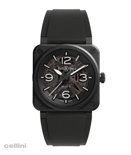Bell & Ross BR-03 SKELETON BLACK CERAMIC automatic 41mm Watch