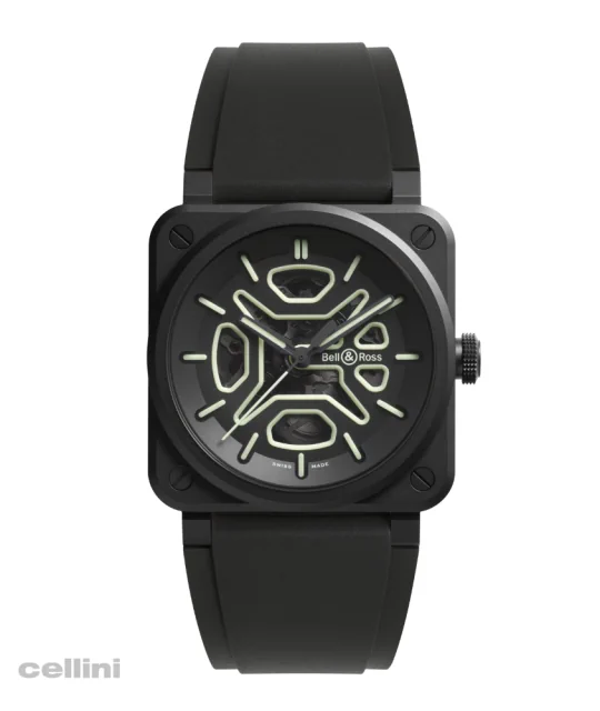 Bell & Ross Skeleton Black Ceramic Lum Automatic Watch