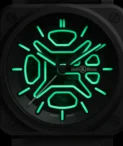 Bell & Ross Skeleton Black Ceramic Lum Automatic Watch