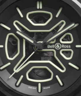 Bell & Ross Skeleton Black Ceramic Lum Automatic Watch
