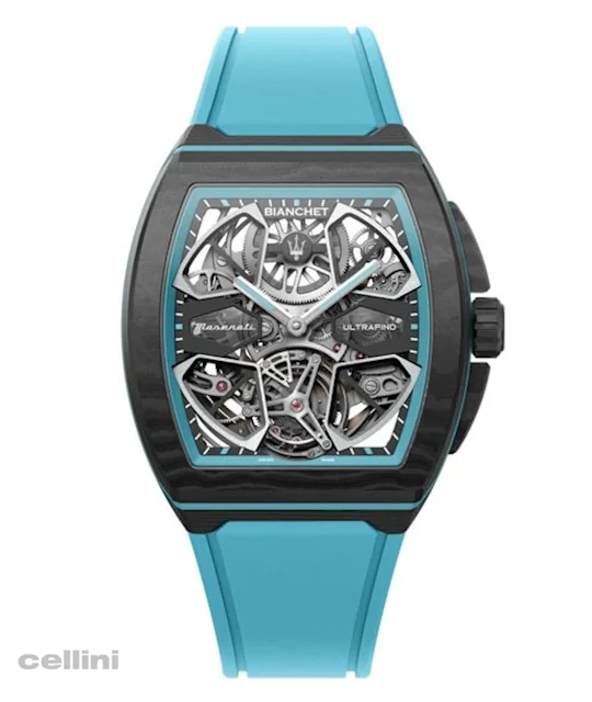 Bianchet - Ultrafino Maserati_ Carbon Blue watch
