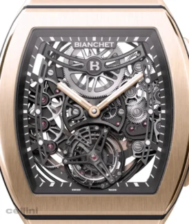 Bianchet Flying Tourbillon Ultrafino Rose Gold Skeleton Watch