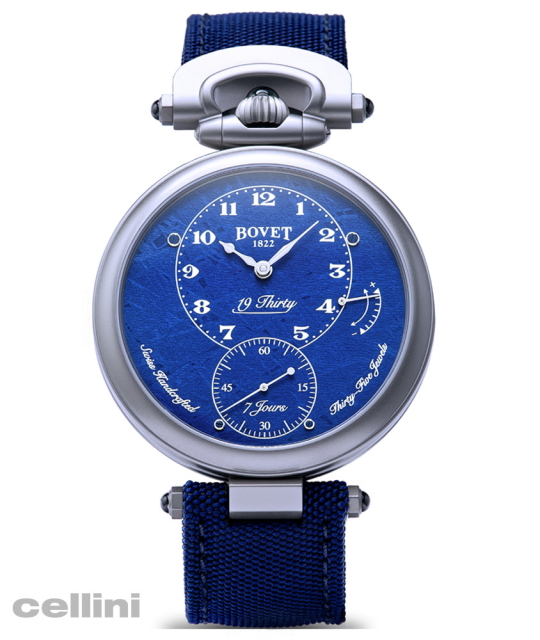 Bovet 19Thirty Blue Meteorite Sanblasted Titanium Men's Watch