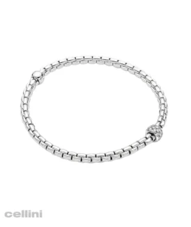 White Gold Flex’it Bracelet With Diamond rondelle