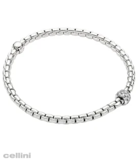 White Gold Flex’it Bracelet With Diamond rondelle