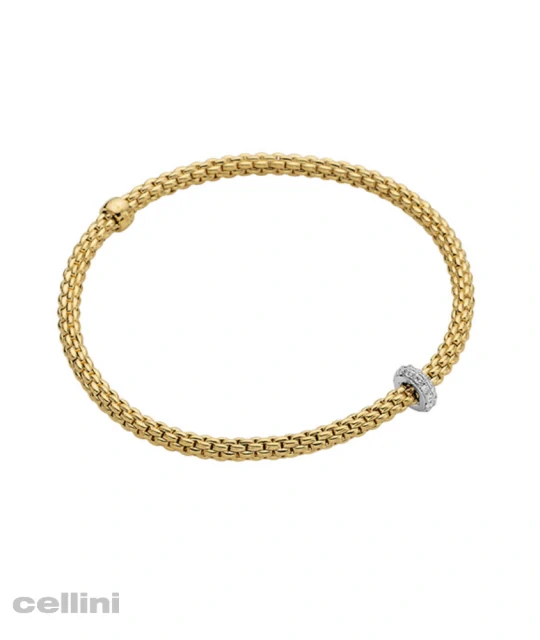 Yellow Gold Flex’it Bracelet With Diamonds