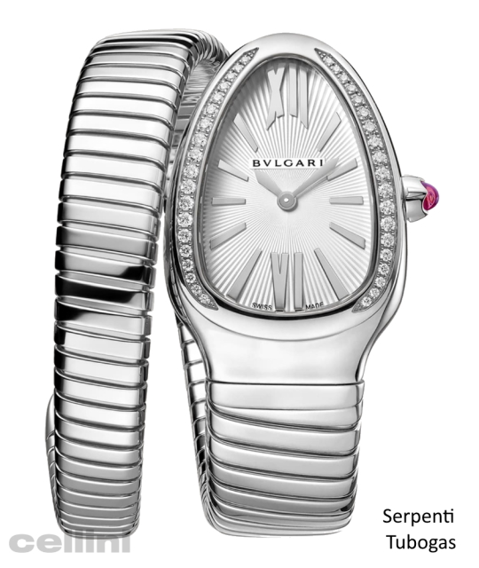 Bulgari - SERPENTI 101816 SS Silver Dial w Diamond _