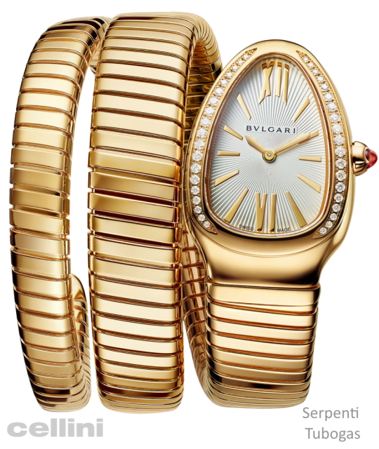 Bulgari - SERPENTI 101923 Doble YG Silver Dial w Diamond