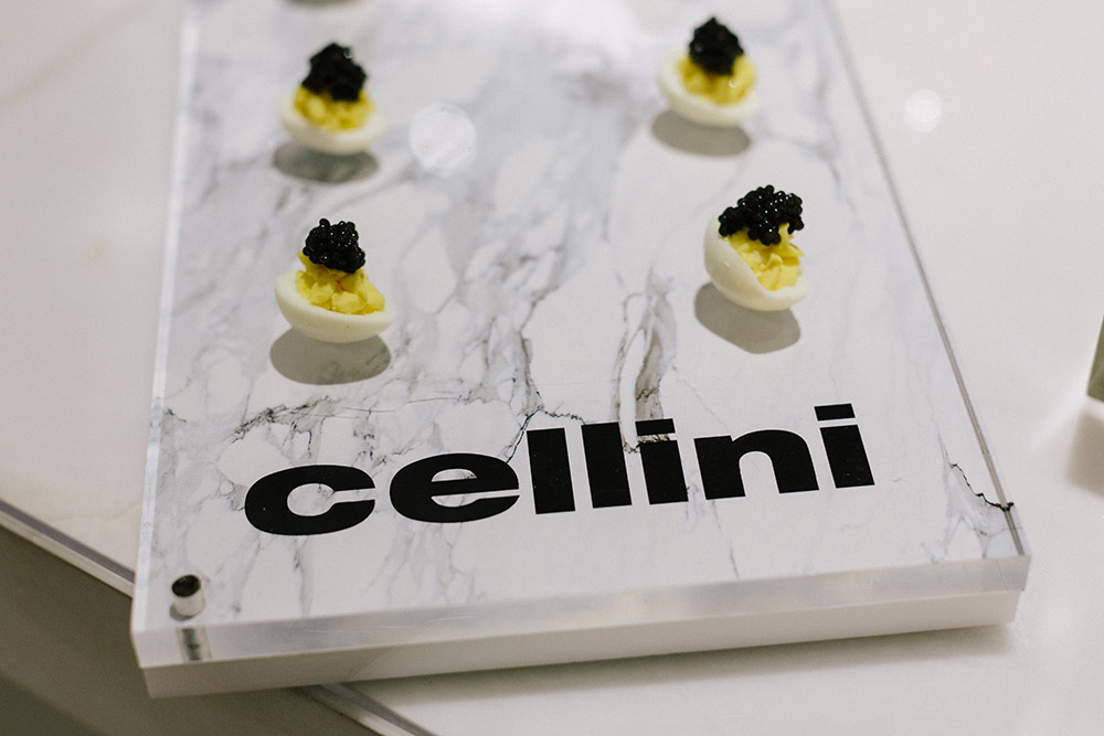 Caviar deviled quail eggs, by Peter Callahan Catering