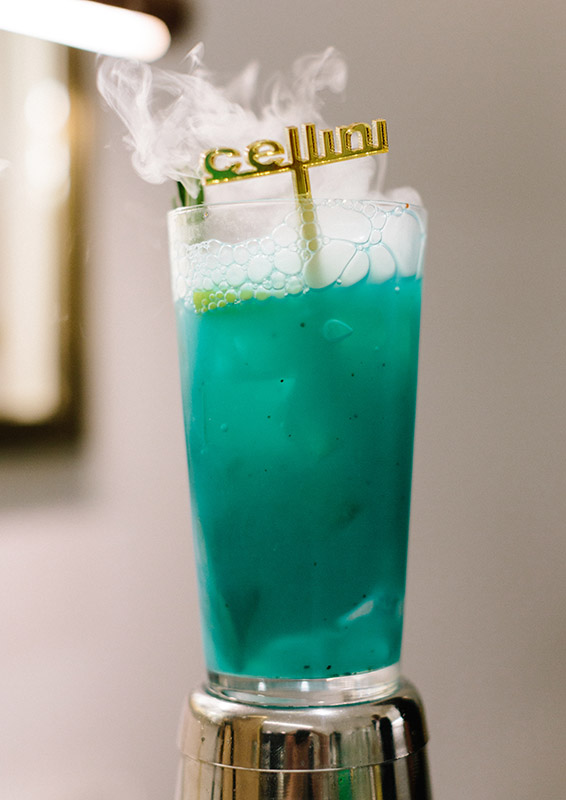 Sapphire Collins Cocktail, by Peter Callahan Catering