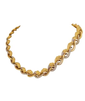 Carrera Y Carrera Yellow Gold Panther Diamond Necklace